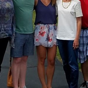 Floral layered shorts